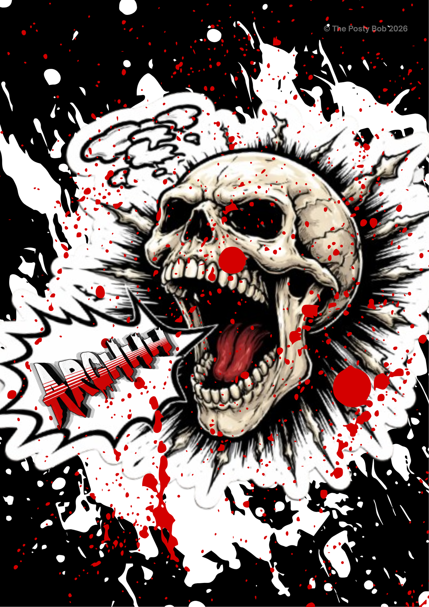 ARGHH: Chaos Unleashed – Edgy Skull Wall Art Digital Download