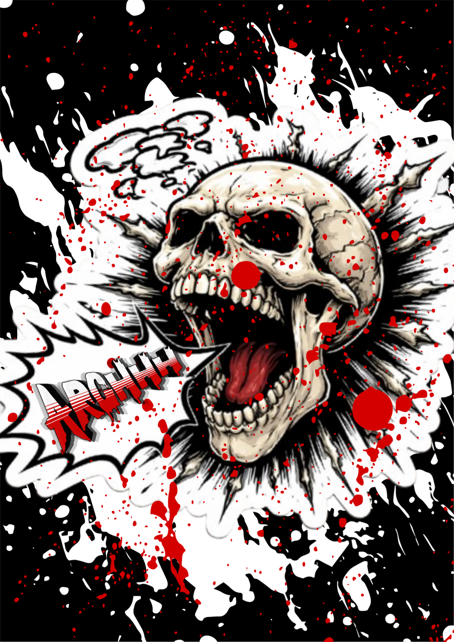 ARGHH: Chaos Unleashed – Edgy Skull Wall Art Digital Download