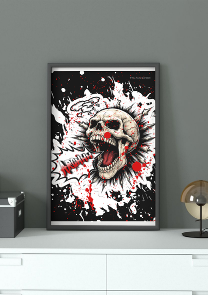 ARGHH: Chaos Unleashed – Edgy Skull Wall Art Digital Download
